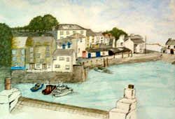 Harbour, watercolour
